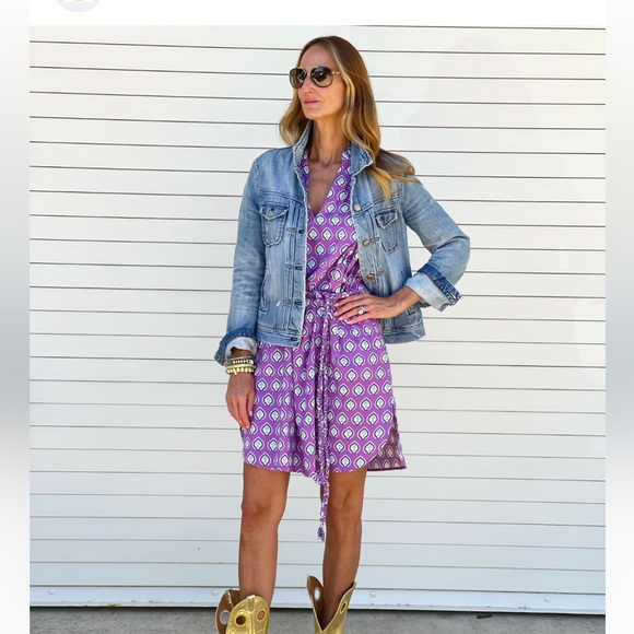 Caryn Lawn Georgia Palm Dress Green